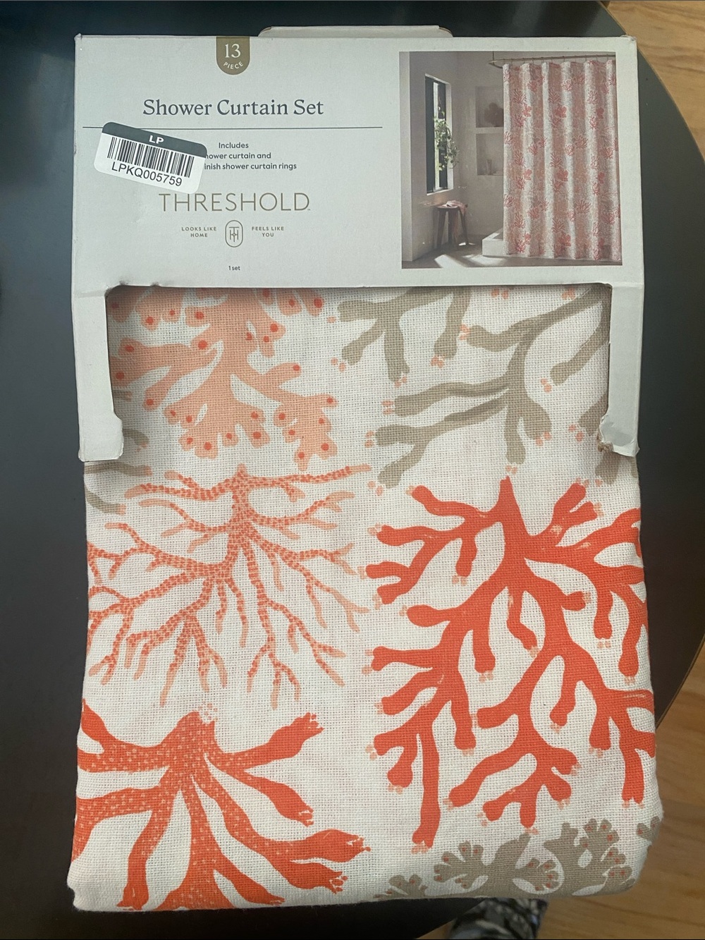 NWT Threshold shower curtain 72x72